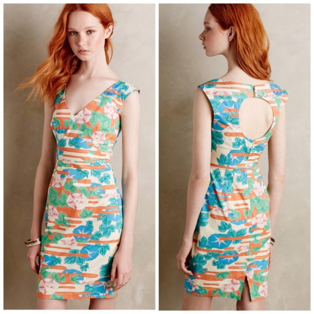 ANTHROPLOGIE Tracy Reese Flores Sheath Dress 10P